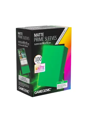 GAMEGENIC GAMEGENIC PRIME SLEEVES GREEN 100CT