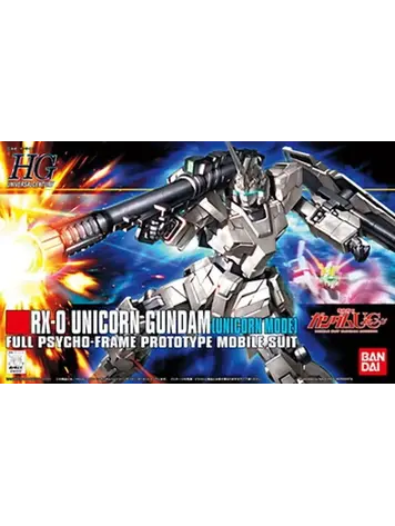 BANDAI GUNDAM HGUC 101 RX-0 UNICORN GUNDAM (UNICORN MODE) GUNPLA