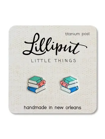 BOOK STACK EARRINGS