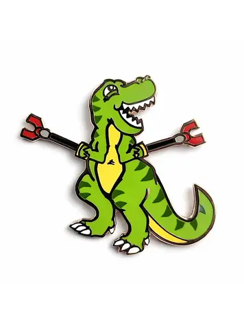 KOLORSPUN UNSTOPPABLE T-REX ENAMEL PIN