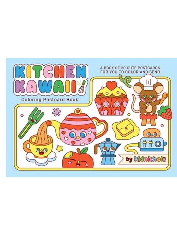 KITCHEN KAWAII COLORING POSTCARD BOOK
