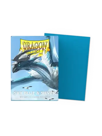 DRAGON SHIELD DRAGON SHIELD 100CT MATTE DUAL SLEEVES SKY BLUE & SILVER