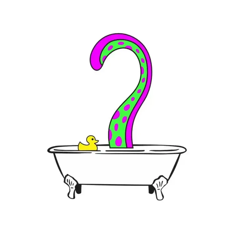 TUBTACLE ENAMEL PIN