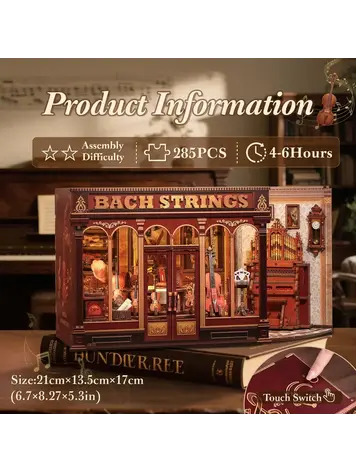 CUTEBEE DIY MINIATURE HOUSE BACH STRINGS