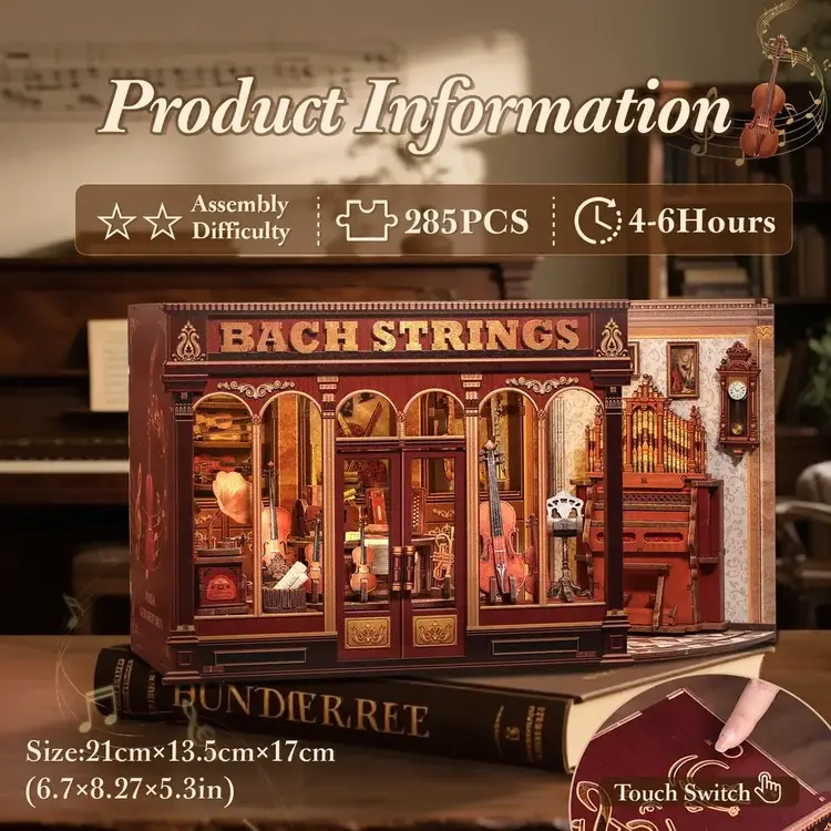 CUTEBEE DIY MINIATURE HOUSE BACH STRINGS