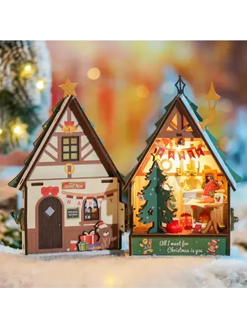ROLIFE DIY MINIATURE HOUSE TWINKLING CHRISTMAS HOUSE
