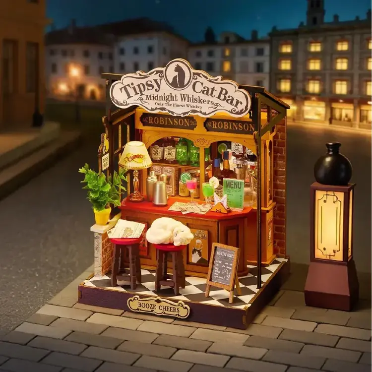 ROLIFE DIY MINIATURE HOUSE TIPSY CAT BAR