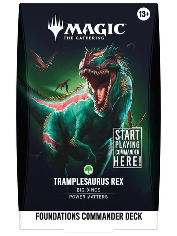 WIZARDS OF THE COAST FOUNDATIONS COMMANDER DECK TRAMPLESAURUS REX