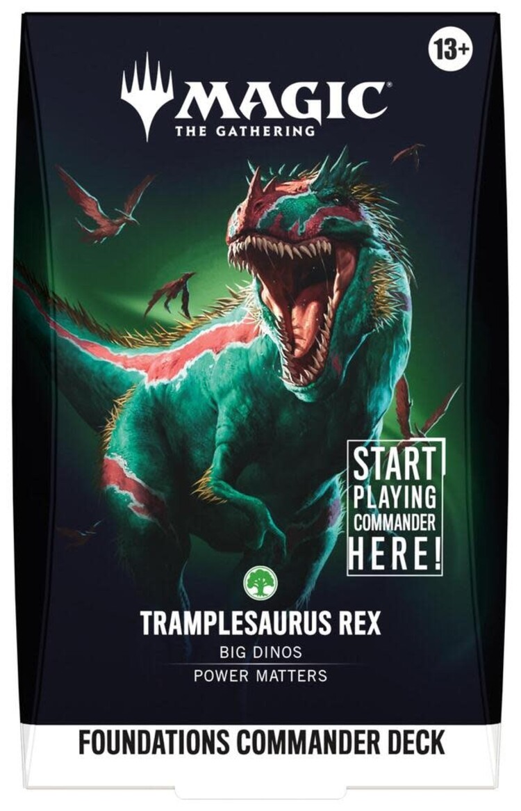 WIZARDS OF THE COAST FOUNDATIONS COMMANDER DECK TRAMPLESAURUS REX