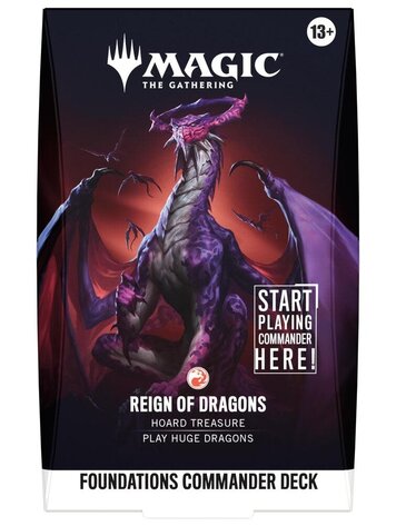 WIZARDS OF THE COAST FOUNDATIONS COMMANDER DECK REIGN OF DRAGONS