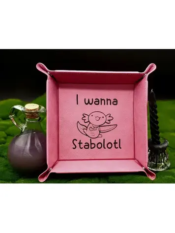 AXOLOTL STABOLOTL DND DICE TRAY RED WITH BLACK