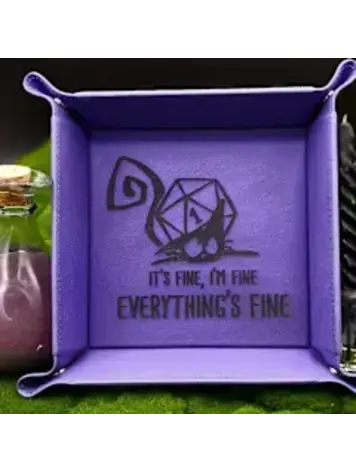 CAT EVERYTHINGS FINE DICE TRAY RED WITH BLACK
