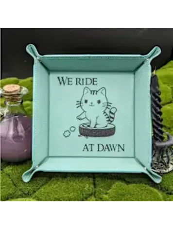 CAT VACUUM WE RIDE AT DAWN DICE TRAY PINK WITH BLACK