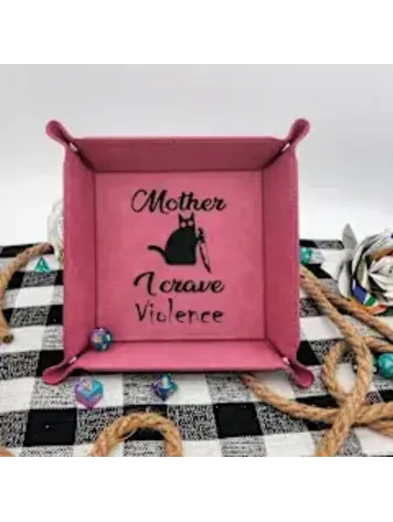 CAT MOTHER I CRAVE VIOLENCE DICE TRAY BLACK WITH SILVER