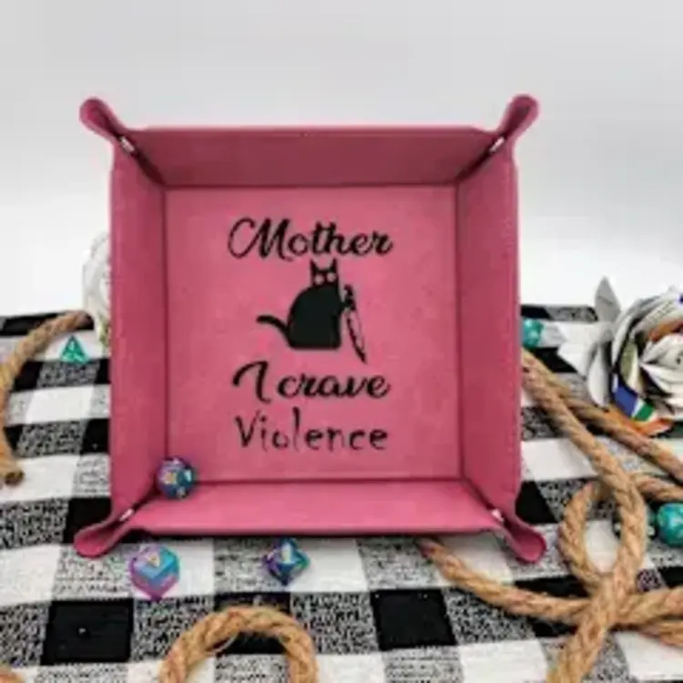 CAT MOTHER I CRAVE VIOLENCE DICE TRAY RED WITH BLACK