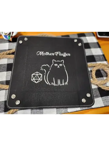 CAT MOTHER FLUFFER DICE TRAY BLACK WITH SILVER