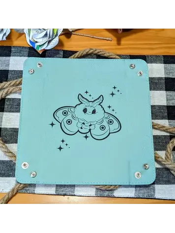 CUTE MOTH DICE TRAY TEAL WITH BLACK