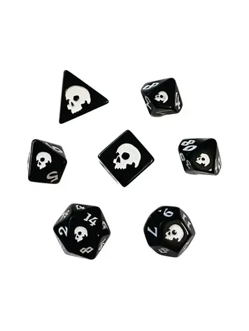 BLACK DEATH BLACK DEATH 7 CT RPG DICE SET