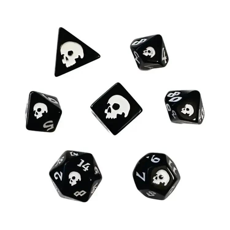 BLACK DEATH BLACK DEATH 7 CT RPG DICE SET