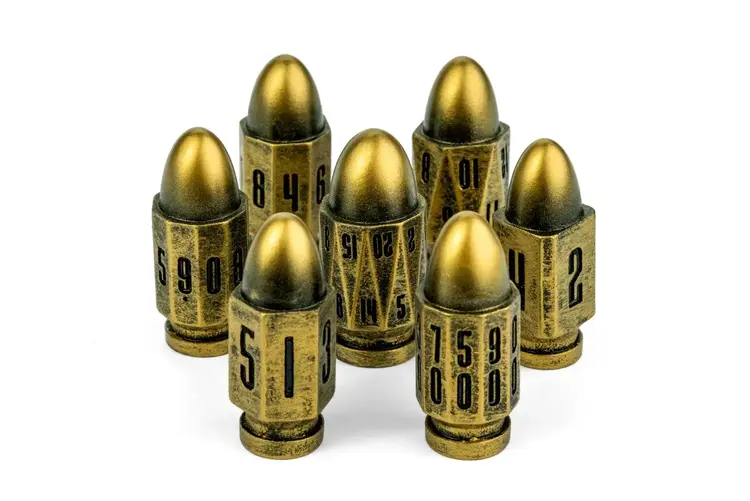 FANROLL RESIN BULLET DICE SET GUNSLINGER