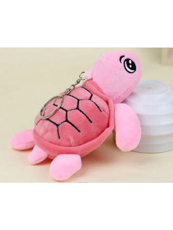 CARTOON SEA TURTLE PLUSH KEYCHAIN PINK