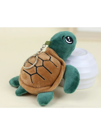 CARTOON SEA TURTLE PLUSH KEYCHAIN DARK GREEN