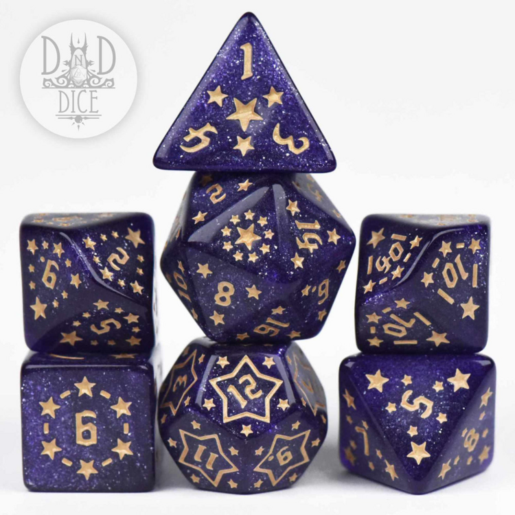 DND DICE TWINKLE LITTLE STAR RPG DICE SET