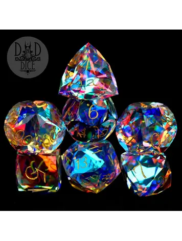 DND DICE GEM CUT PRISM DICE SET GIFT BOX