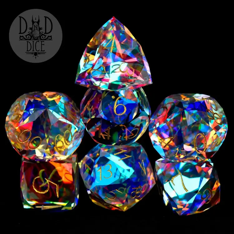 DND DICE GEM CUT PRISM DICE SET GIFT BOX