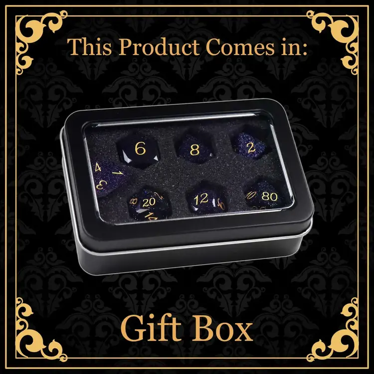 DND DICE GEM CUT PRISM DICE SET GIFT BOX