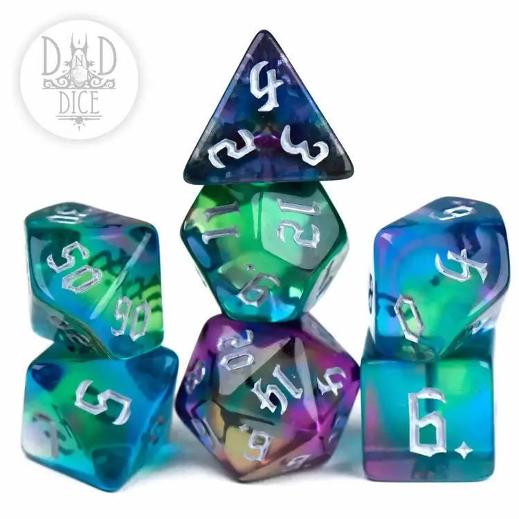 DND DICE ALLURING AURORA RPG DICE SET