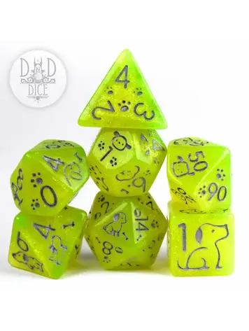 DND DICE PUPPERS TENNIS BALL RPG DICE SET
