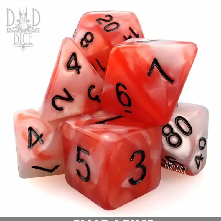 DND DICE PIZZA SAUCE RPG DICE SET