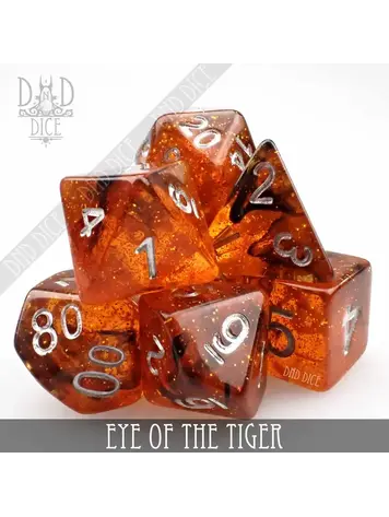 DND DICE EYE OF THE TIGER RPG DICE SET