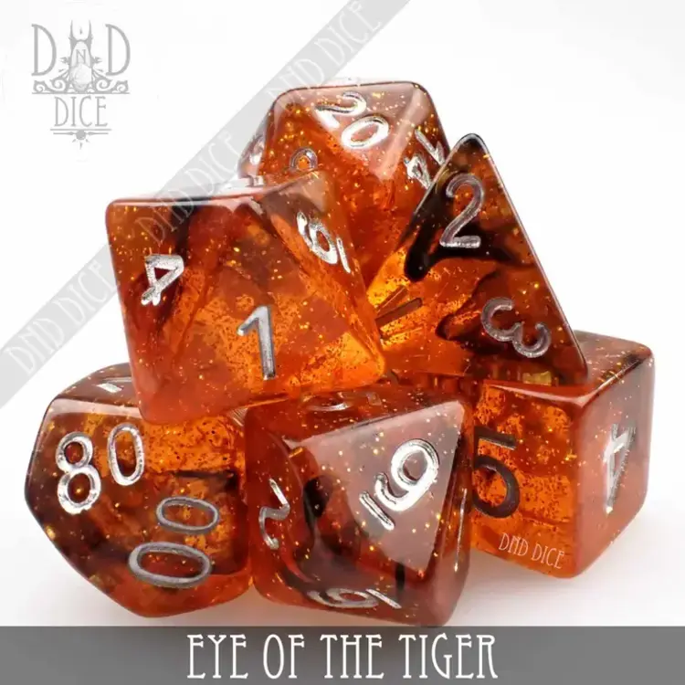 DND DICE EYE OF THE TIGER RPG DICE SET