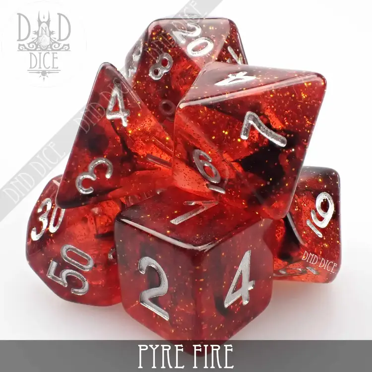 DND DICE PYRE FIRE RPG DICE SET