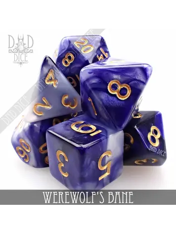 DND DICE WEREWOLFS BANE RPG DICE SET