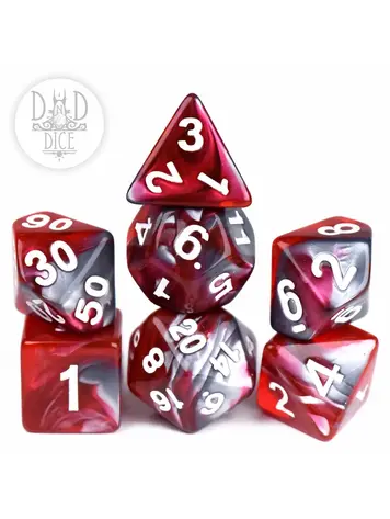DND DICE STEEL AND BLOOD RPG DICE SET