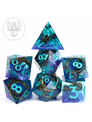 DND DICE KRAKENS COVE  HANDMADE DICE SET