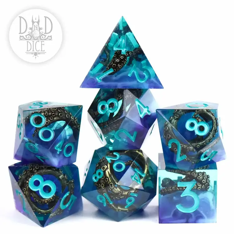 DND DICE KRAKENS COVE  HANDMADE DICE SET
