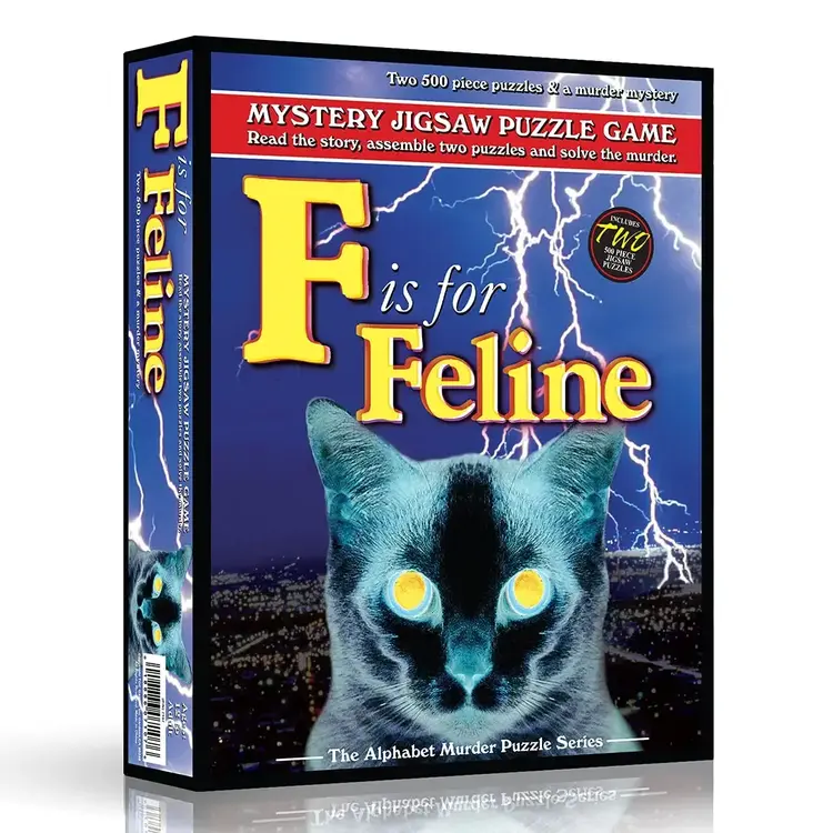 F IS FOR FELINE ALPHABET MYSTERY JIGSAW PUZZLES