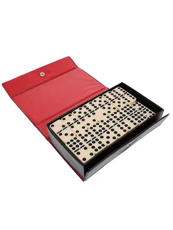 DOUBLE NINE DOMINOES WITH SPINNERS