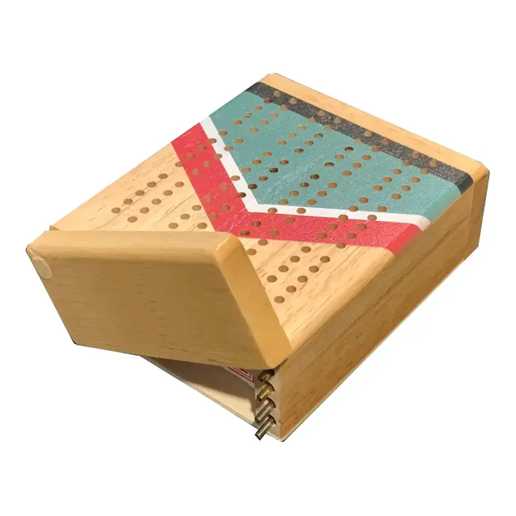MINI TRAVEL CRIBBAGE SET NAUTICAL PRINT