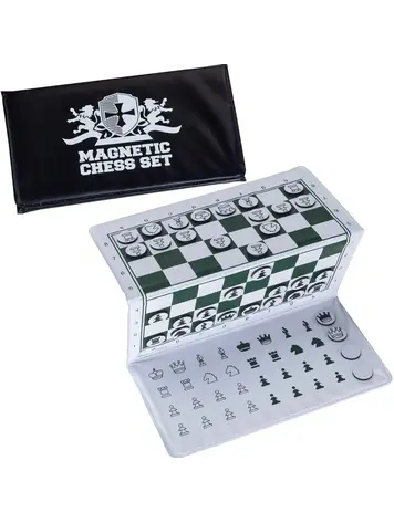 MINI WHITE LOGO CHECKBOOK MAGNETIC CHESS SET