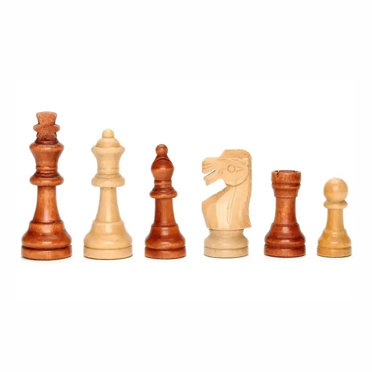 WOODEN WEIGHTED CHESS PIECES 3.75" KING