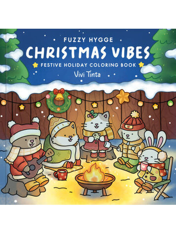 CLARKSON POTTER FUZZY HYGGE CHRISTMAS VIBES FESTIVE HOLIDAY COLORING BOOK