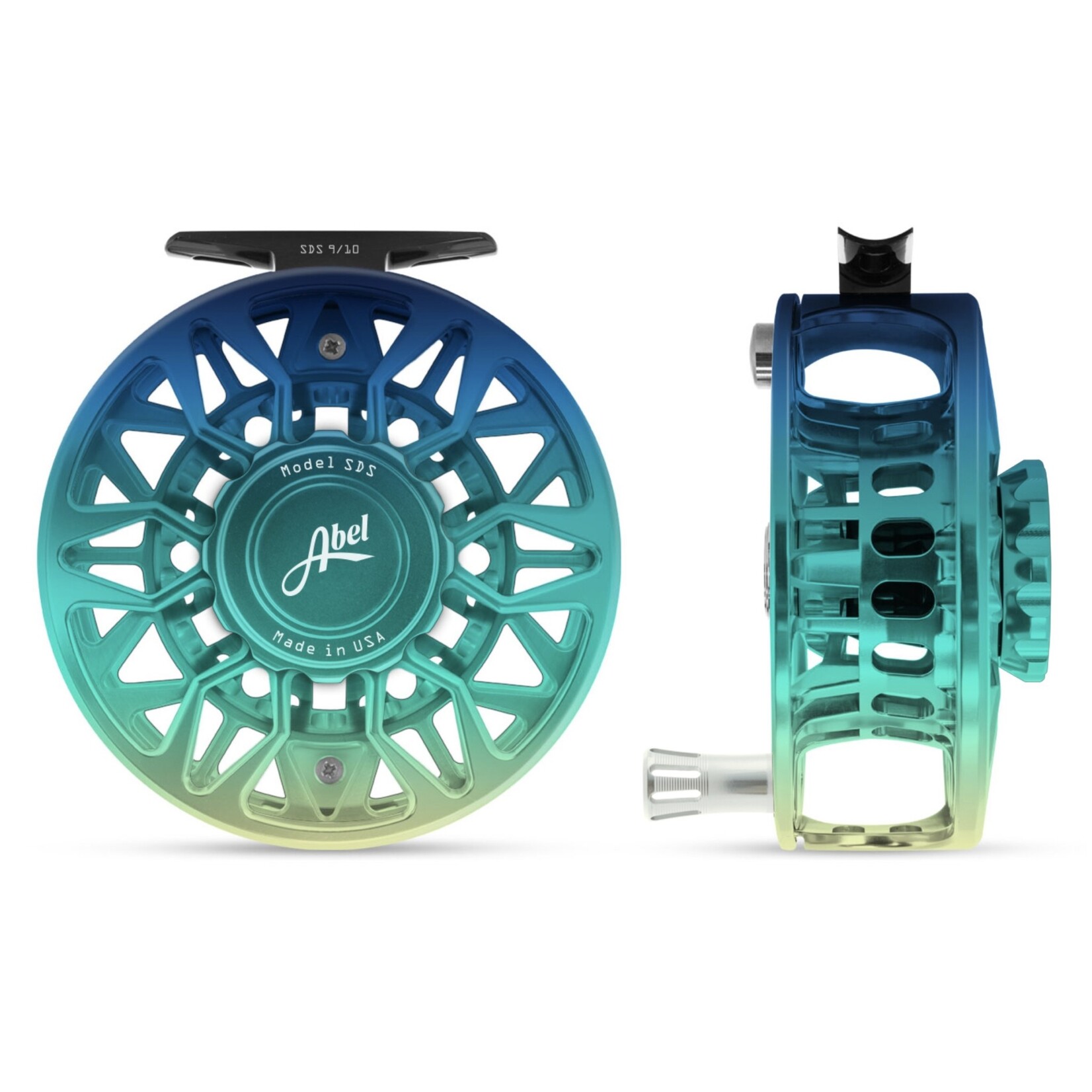 SDS Fly Reel Ported - Flats Fade - Platinum Handle - 9/10