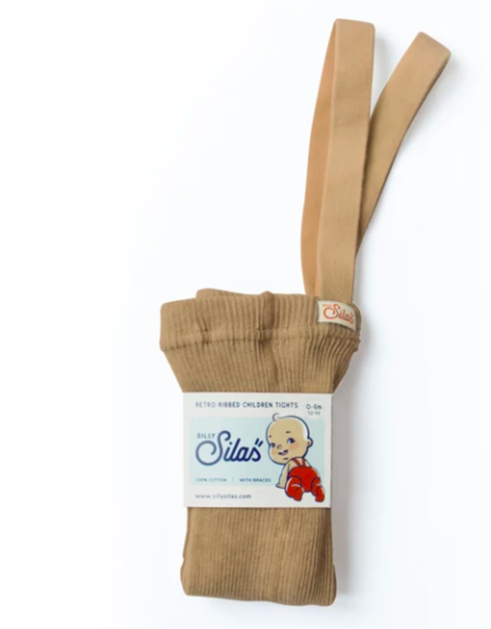 Silly Silas Retro ribbed tights with braces