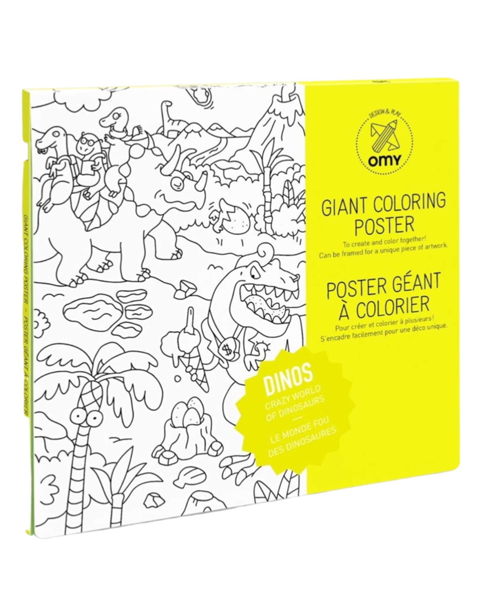 OMY Giant Coloring Poster Dinos