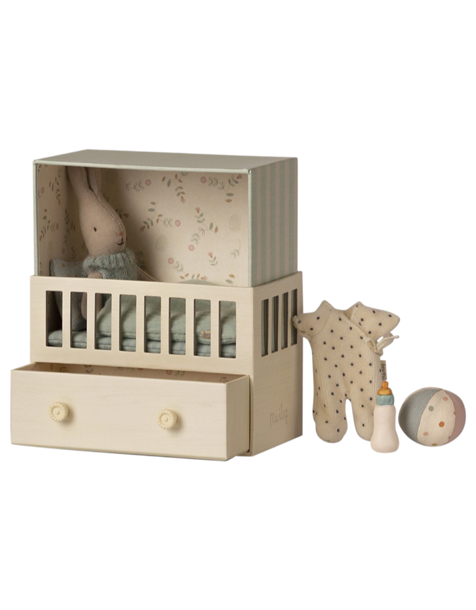 Maileg Baby Room with Micro Rabbit